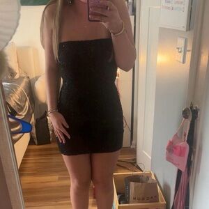 Windsor Black Strapless Mini Dress